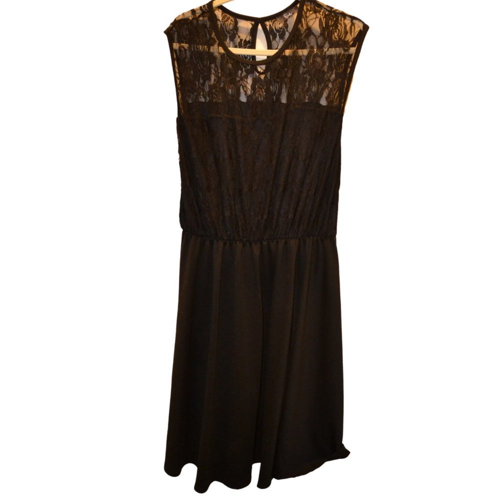 Black Lace Midi Dress